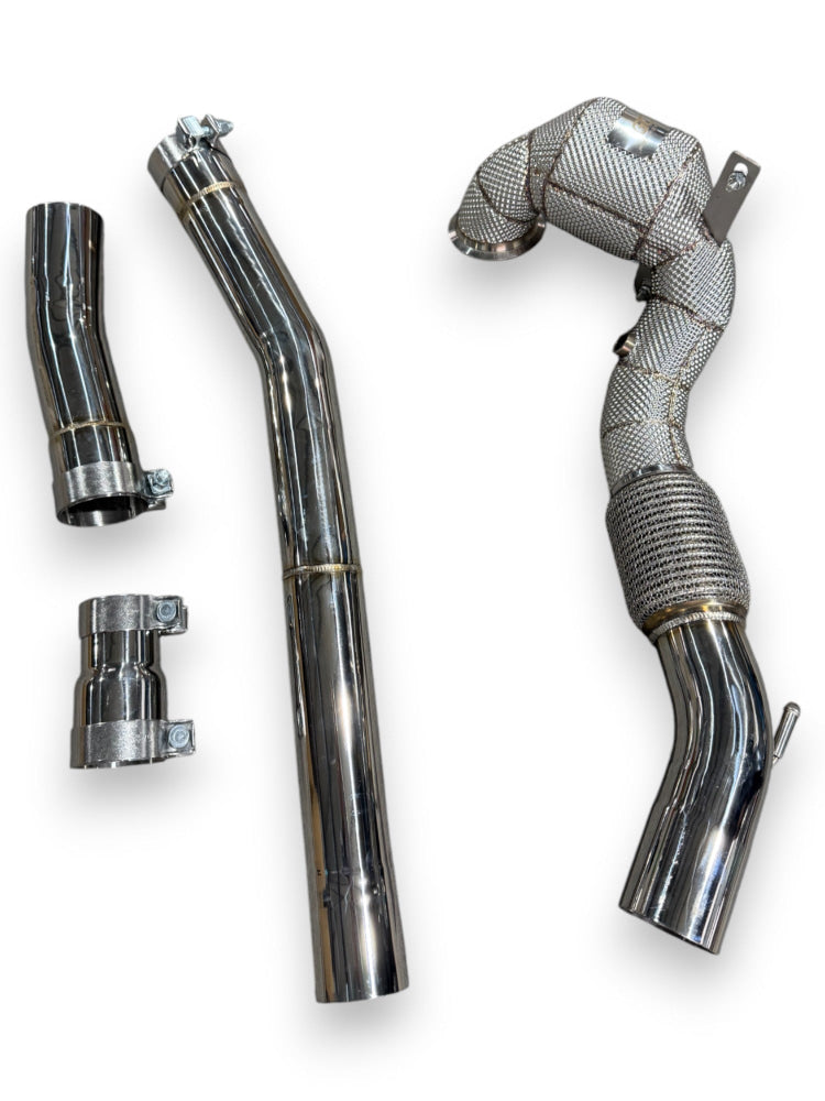 2014-2020 Audi A3/S3 Downpipe | 8V/8V.5 A3/S3 Yes Heat Shield / 200 Cell Euro 6 Sport High Flow Cat Downpipes